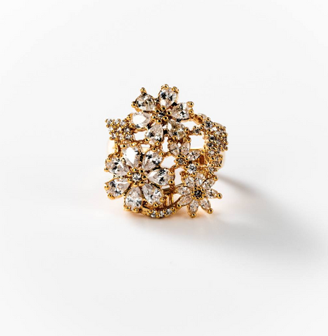 Chogan Precious Bouquet Ring – 24K Gold Plated