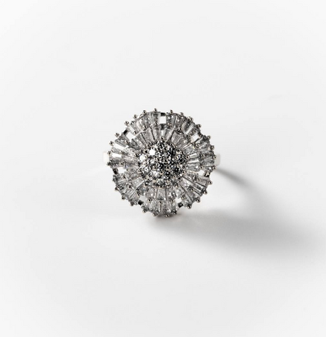 Chogan Vintage Luminous Ring – Rhodium-Plated