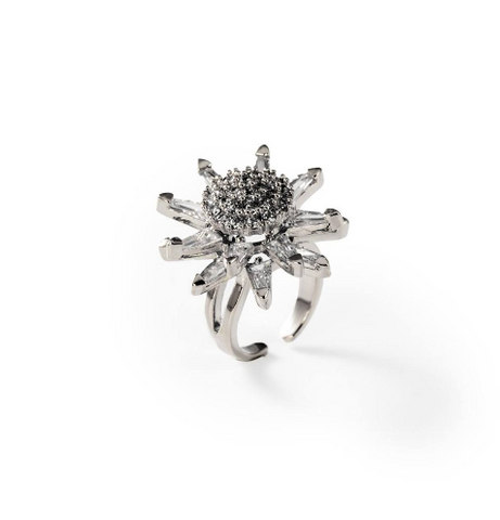 Chogan "He Loves Me, He Loves Me Not" Ring – Rhodium-Plated