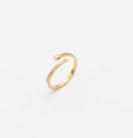 Chogan "Crystal" Ring – 18K Gold Plated