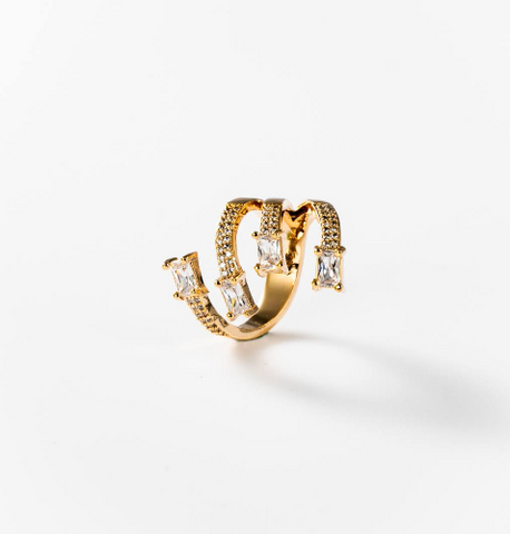 Chogan Asymmetry of Light Ring – 24K Gold Plated