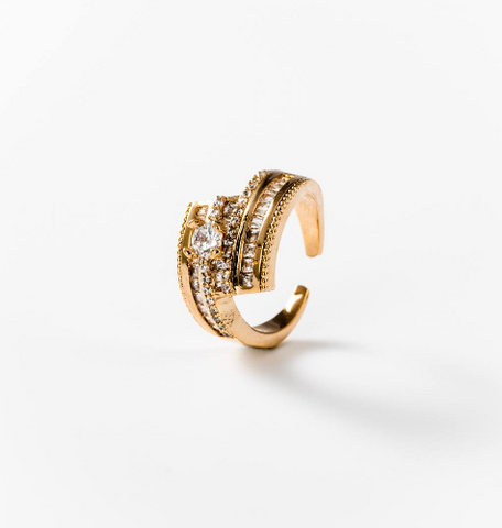 Chogan Futuristic Ring – 24K Gold Plated