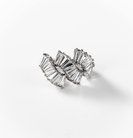 Chogan Fan of Light Ring – Rhodium-Plated