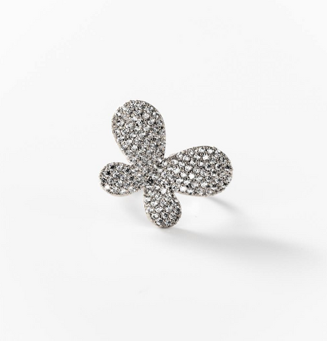 Chogan Butterfly Ring – Rhodium-Plated