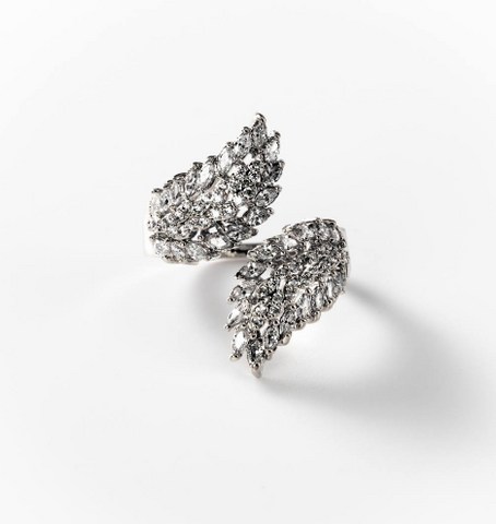 Chogan Wings of Light Ring – Rhodium-Plated