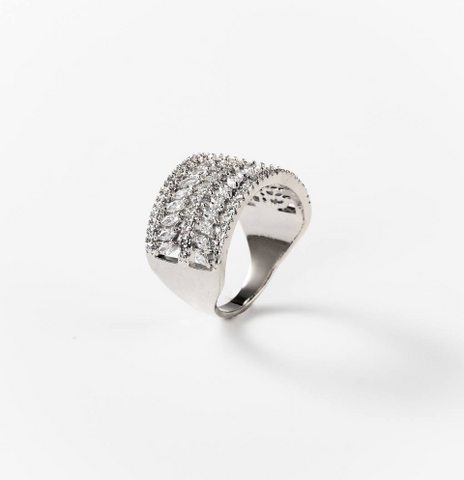Chogan Milky Way Ring – Rhodium-Plated Steel