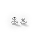 Boucles d'oreille ancre et crâne en acier 316 chogan