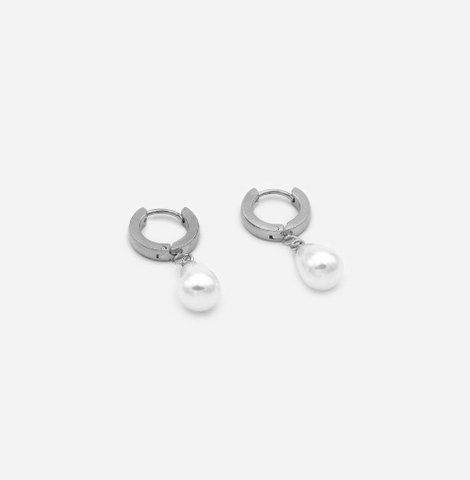 Chogan "Hoops & Pearls" Earrings – Stainless Steel