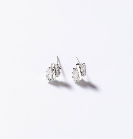 Chogan Sparkling Zigzag Jewellery Set – Rhodium-Plated