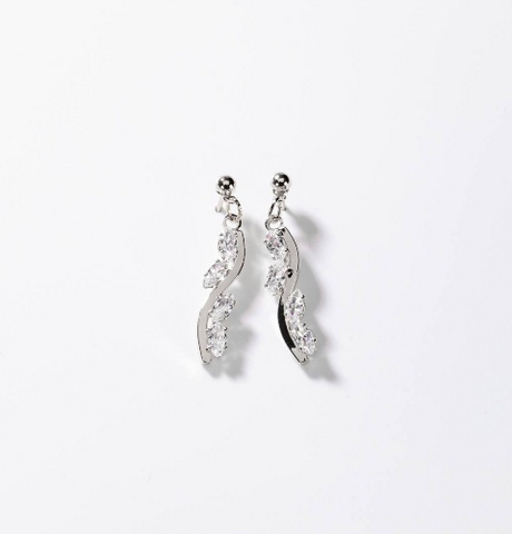 Chogan Precious Wave Jewellery Set – Rhodium-Plated