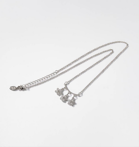 Chogan Dancing Daisies Jewellery Set – Rhodium-Plated