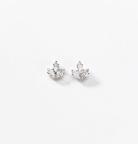 Chogan Sparkling Leaves Jewellery Set – Rhodium-Plated